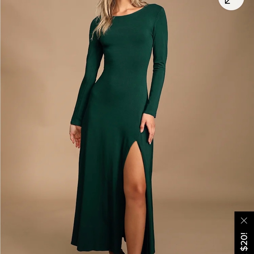 Lulus Green Long Sleeve Dress
